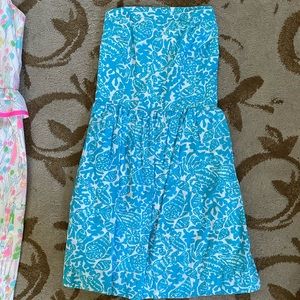 Strapless Blue Lily Pulitzer Dress